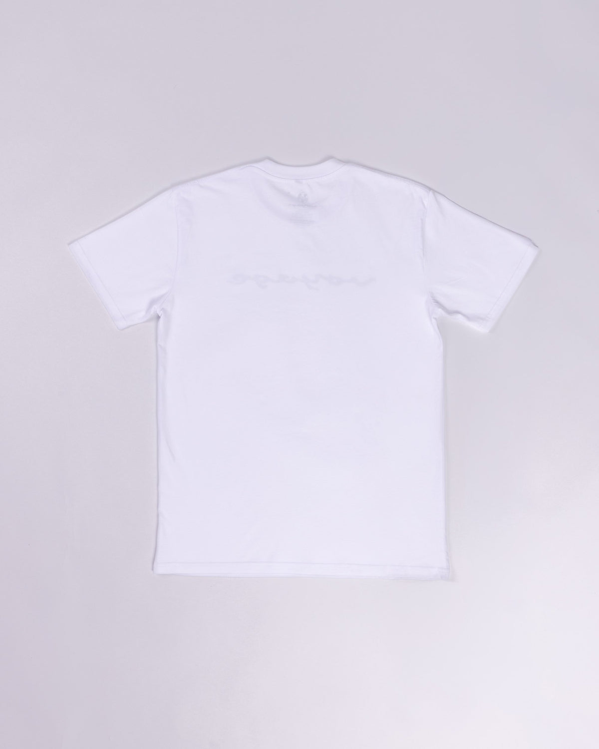 Voyage Script Tee White, back, laid flat
