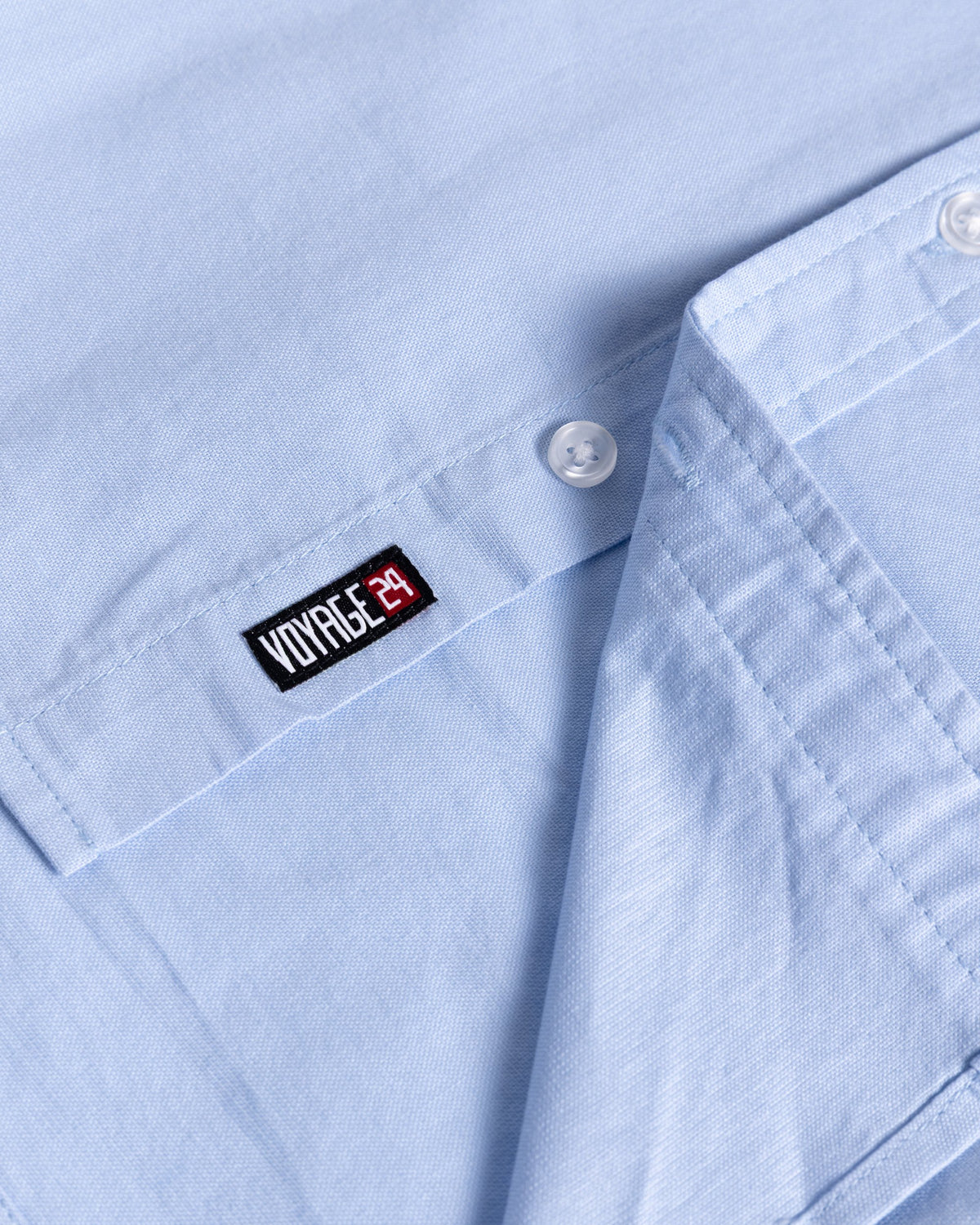 Voyage Principal Button Up Shirt Blue, detail