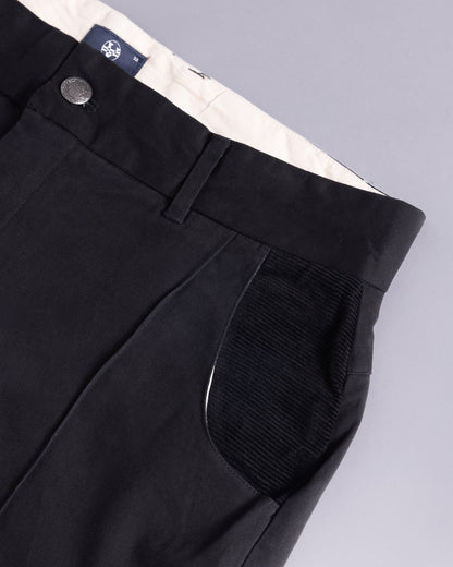 Voyage Super Chino Pant Black, close-up detail