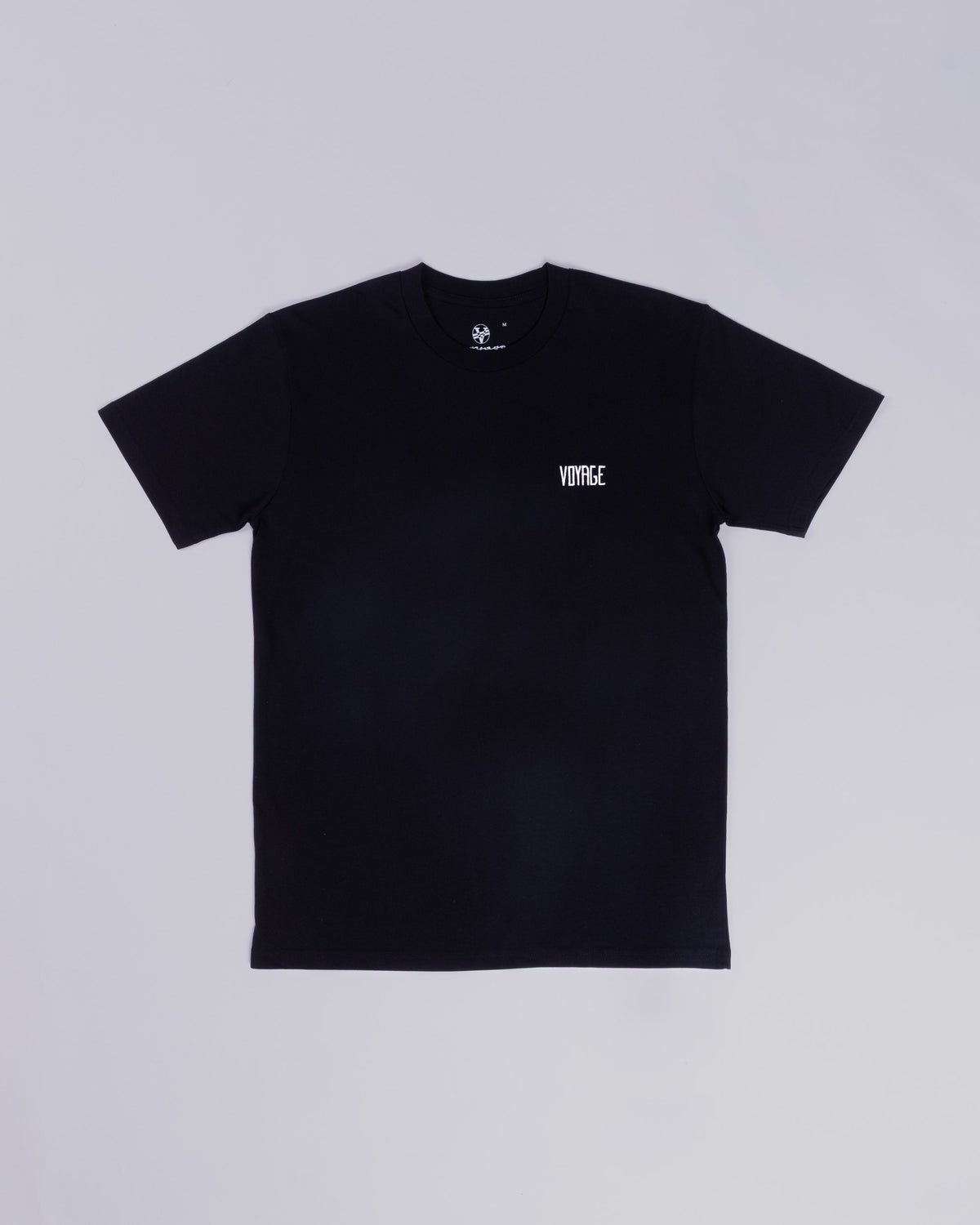 Voyage Emblem Tee Black, front, laid flat