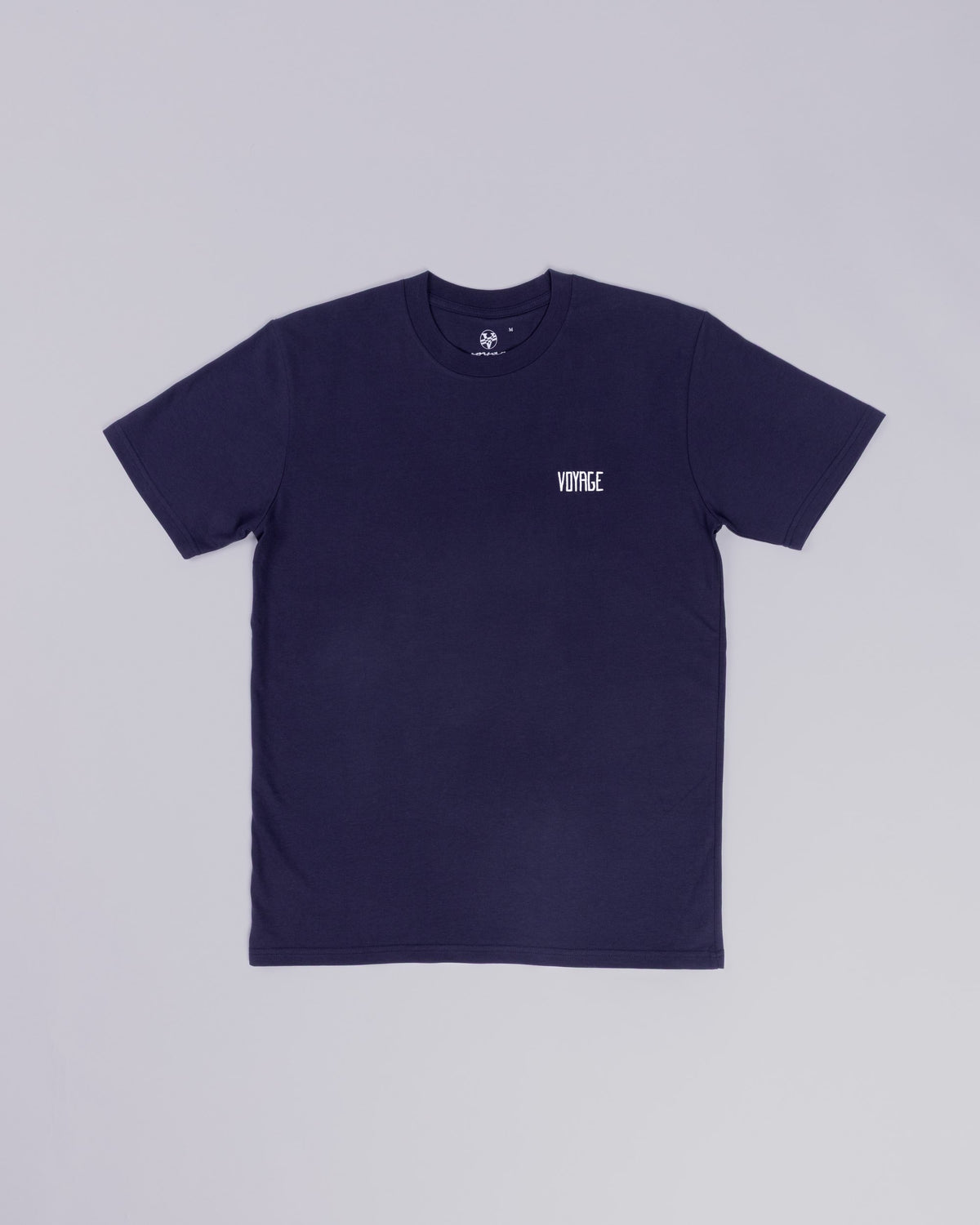 Voyage Emblem Tee Midnight Blue, front, laid flat