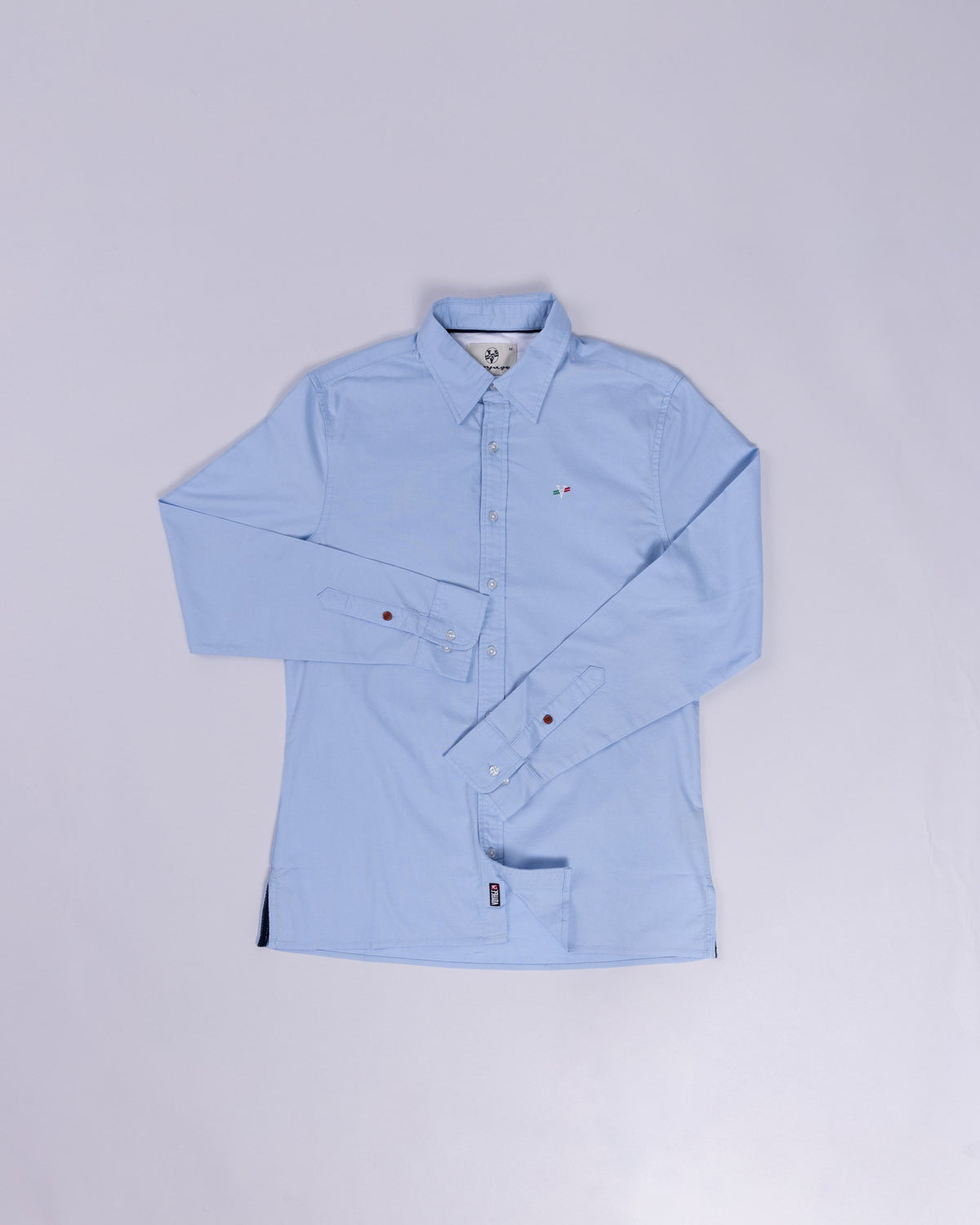 Voyage Principal Button Up Shirt Blue, front, laid flat