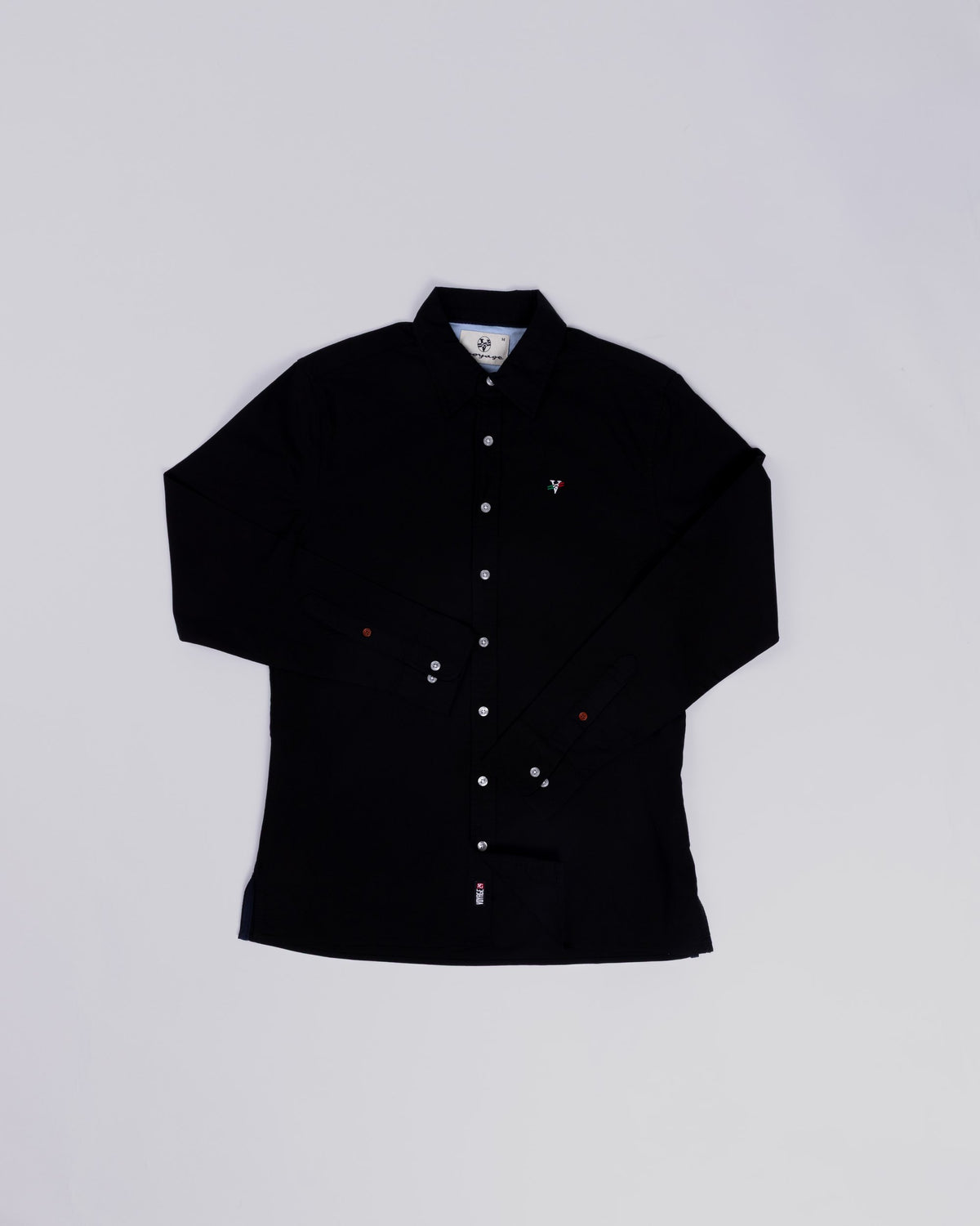 Voyage Principal Button Up Shirt Black, front, laid flat