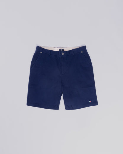 Voyage Bambino Chino Short Navy, front, laid flat