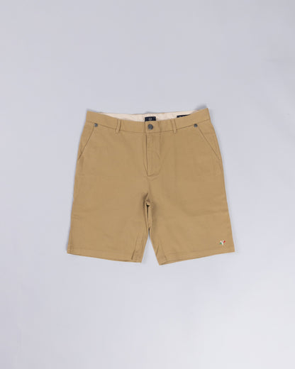 Voyage Bambino Chino Short Sand, front, laid flat