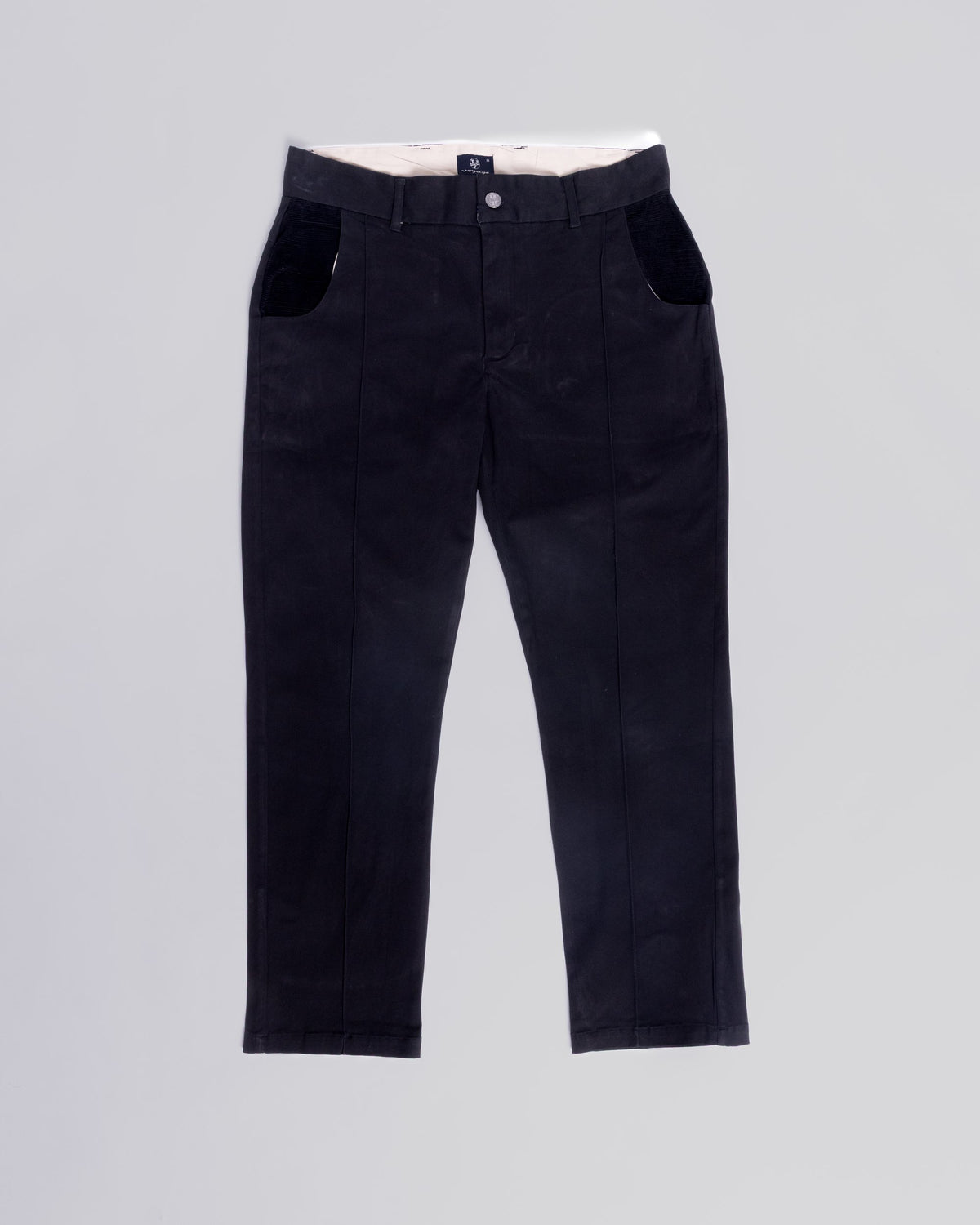 Voyage Super Chino Pant Black, front, laid flat