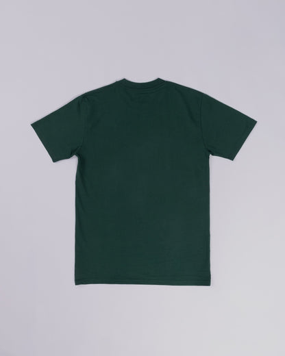 Voyage Script Tee Emerald, back, laid flat