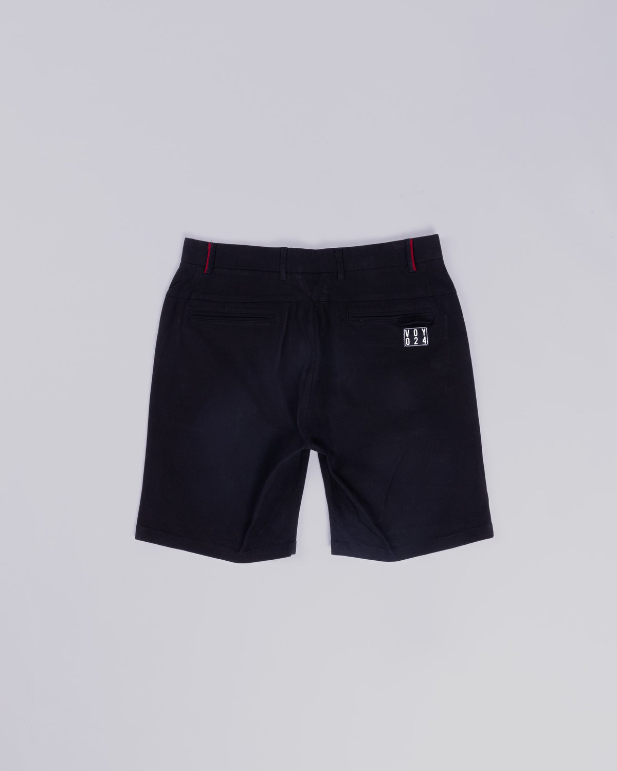 Voyage Bambino Chino Short Black, back, laid flat