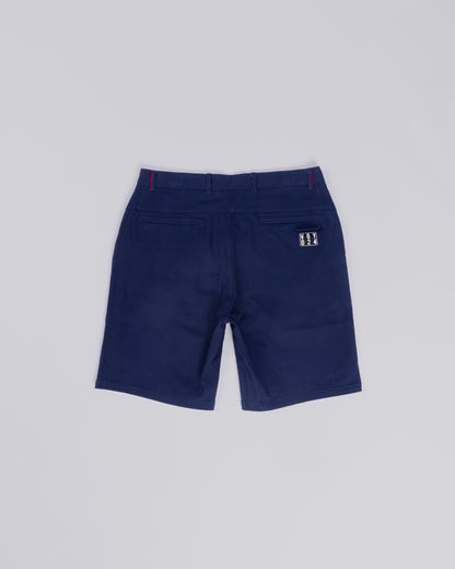 Voyage Bambino Chino Short Navy, back, laid flat