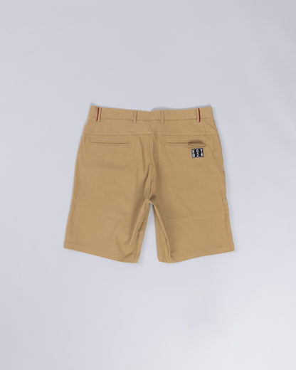 Voyage Bambino Chino Short Sand, back, laid flat