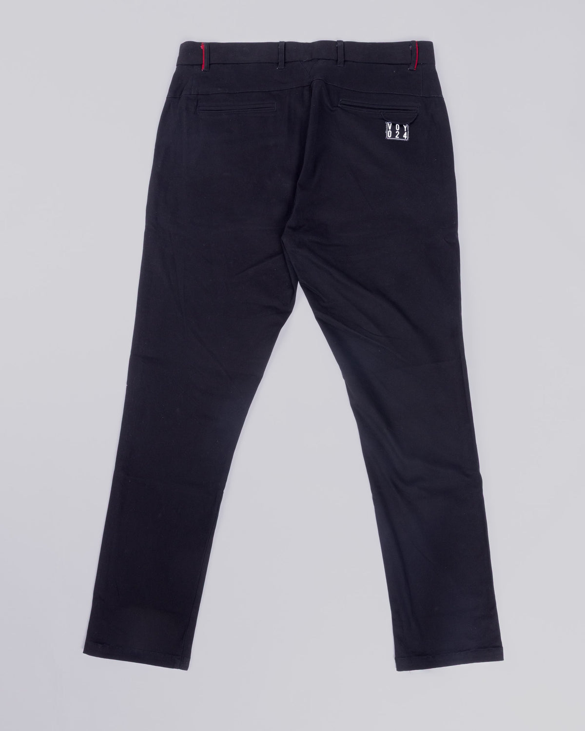 Voyage Bambino Chino Pant Black, back, laid flat