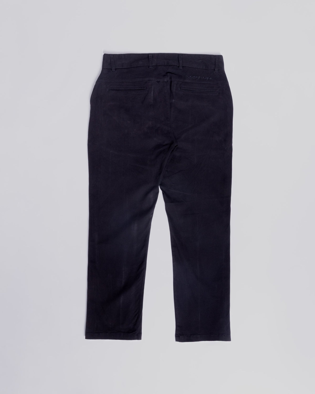 Voyage Super Chino Pant Black, back, laid flat