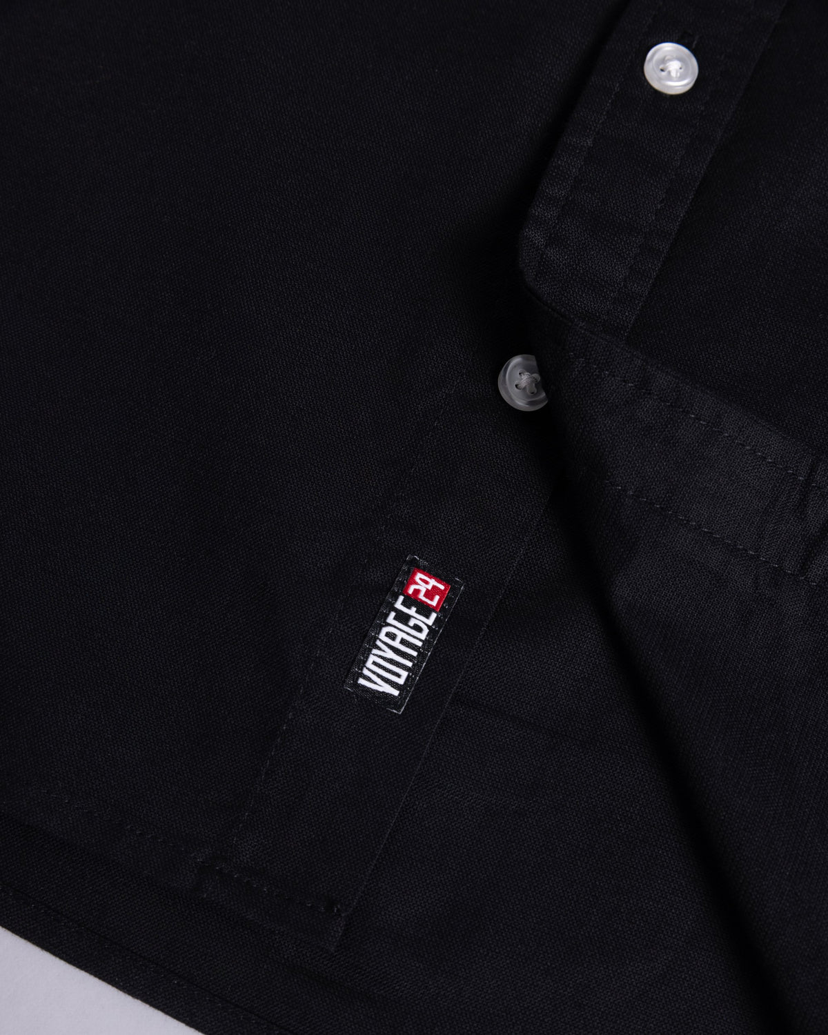 Voyage Principal Button Up Shirt Black, detail
