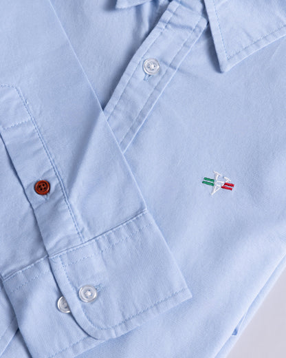 Voyage Principal Button Up Shirt Blue, detail