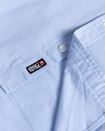 Voyage Principal Button Up Shirt Blue, detail